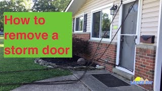 How to remove storm door.