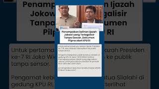 Bonatua Silalahi Kantongi Legalisir Ijazah Jokowi Tanpa Sensor, Dokumen Pilpres dari KPU RI