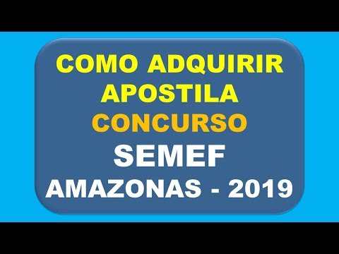 Baixar Apostila Concurso SEMEF AM 2019