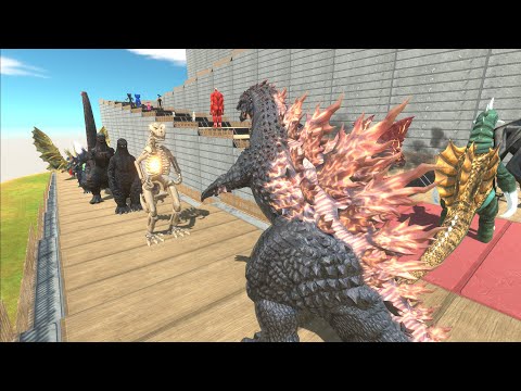 GOJIRA GODZILLA DEATH FALL - Animal Revolt Battle Simulator