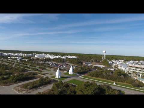 30A East Aerial Displays Views of Alys Beach and Paradise by the Sea