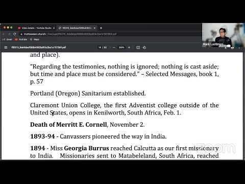 ADVENTIST TIMELINE 1884-1894 | Mark Lastimoso