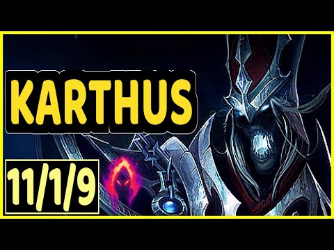 KARTHUS VS FIDDLESTICKS - 11/1/9 KDA First time jungle as Karthus