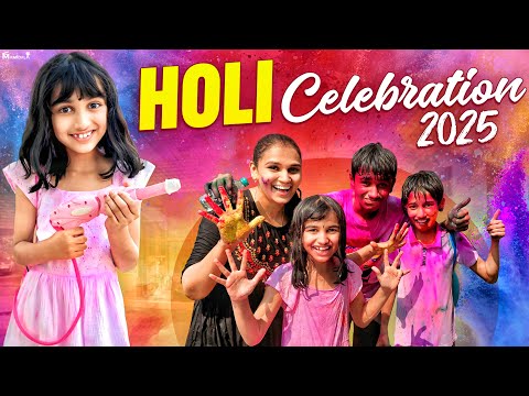 Holi Celebration 🌈|| Fun With Family😍|| #v5familyshow