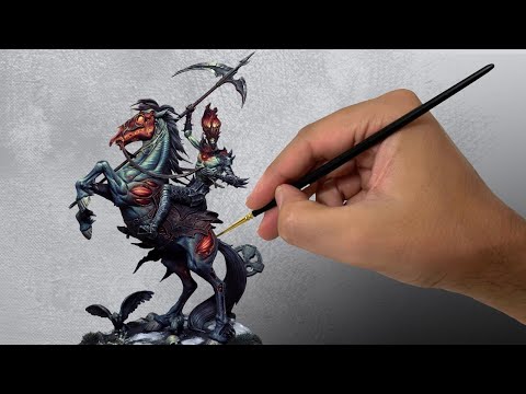 100 hours PAINTING this miniature in 10 minutes | TIME LAPSE