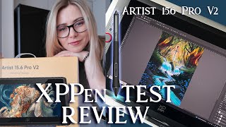 XPPen (Artist 15.6 Pro V2) Test and Review + drawing process!