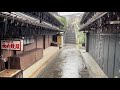 Heavy rain Enoshima early morning walk, Japan [4K HDR]