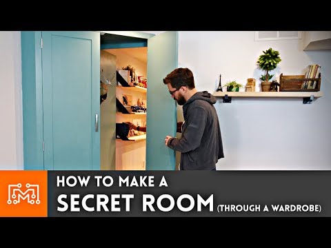 Part of a video titled How to Make a Secret Room (Through a Wardrobe) - YouTube