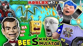 GOOSEBUMPS vs. Spongebob in ROBLOX + FORTNITE helps Chase in BEE SWARM SIMULATOR Again Pt.2 (#47)