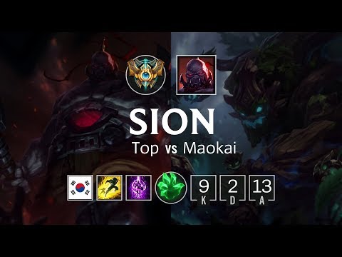 Sion Top vs Maokai - KR Master Patch 8.24