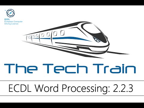 ECDL Word Processing - 2.2.3