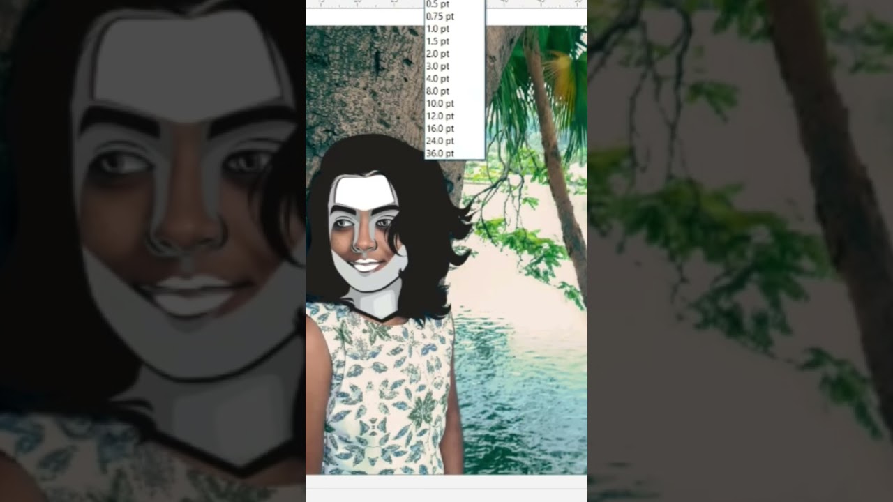 Beautiful girl turn into vector avatar 😳  #vector #minimalist #birthdaygift #avatar #vectorface