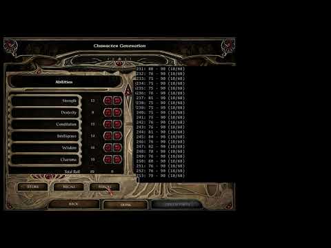 Baldur's Gate Roll Simulation