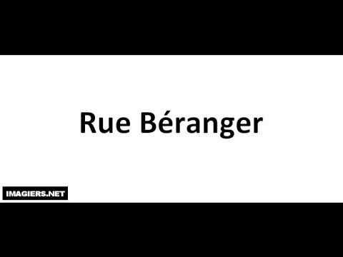 Pronounce places in Paris # Rue Béranger