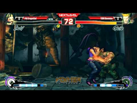 USF4 @ Vortex to Victory - PAG DragonGod (Ibuki) vs YOMI Dieminion (Guile) [720p/60fps]