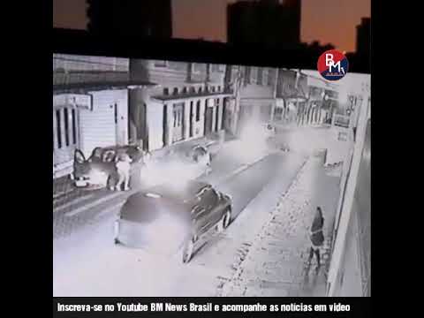 Vídeo flagra jovem sendo atropelado em Bento