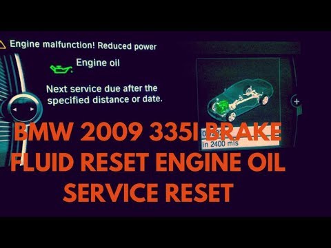 BMW 2009 335I BRAKE FLUID LIGHT RESET AND ENGINE OIL SERVICE RESET
