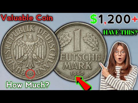 German 1 Deutsche mark 1950 coin value at heritage auction - One Deutsch mark worth money