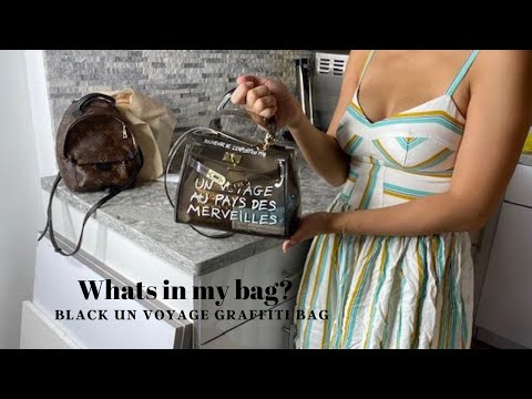 Whats in my bag Black un voyage au pays des merveilles bag Review. Celeb favorite PVC bag
