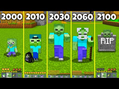 INSANE: Zombie Ages 1 to 100 in Minecraft!