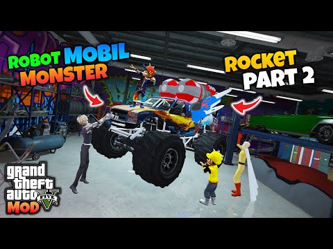GTA 5 MOD BOBOIBOY KUASA FROST FIRE MEMPERBAIKI ROBOT MOBIL MONSTER PART 2