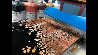 Acrylic Pour Painting: Steady Swiping With A 24" Straight Edge
