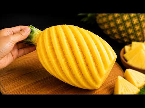 How to Peel a Pineapple Without the Mess! 🍍 No Sticky Hands, Less Waste! | Top DIY