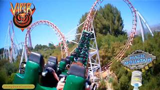 Viper Back Row POV | Magic Mountain | Legendary &amp; Rough Super Looper at the End of Its Days?
