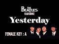 Yesterday (Karaoke) The Beatles Female key A /Nada Wanita/ Cewek