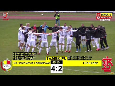tv.nsk.pl [NA ŻYWO] KS Legionovia Legionowo - ŁKS II Łódź 4:2 (2:2) 2021-10-13 g. 15:30