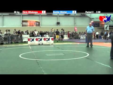 Chris Villalonga vs. Hunter Stieber at 2013 ASICS University Nationals - FS