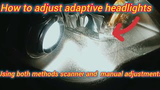 How to adjust adaptive headlights using both scanners and manual method Volkswagen #gariautocare