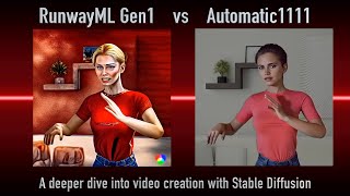RunwayML Gen 1 vs Automatic1111 - Video creation with StableDiffusion