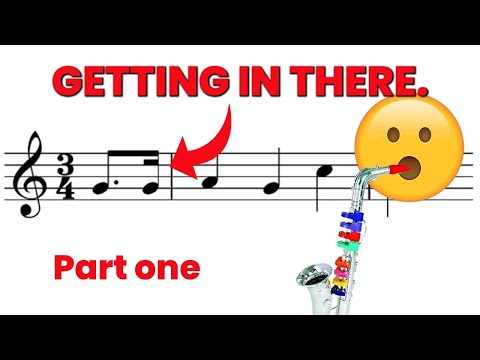 Practicing the Lead In on Sax Beginner Lesson (3 Easy Songs) - Part 1
