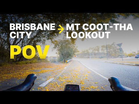 Biking POV Brisbane city to mt Coot-tha Lookout