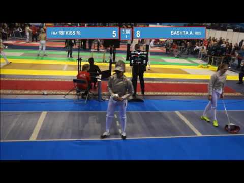 T8. BASHTA Anna (RUS) - RIFKISS Margaux (FRA). Sabre women