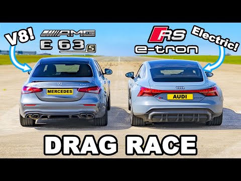 Audi RS e-tron GT gegen AMG E63 S: DRAG RACE *EV gegen V8*
