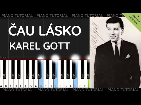 Karel Gott & Marcela Holanová - Čau, lásko (piano tutorial | jak hrát)