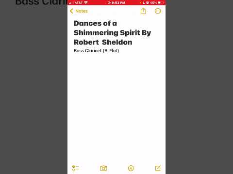 Dances of a Shimmering (dying) Spirit on bass clarinet