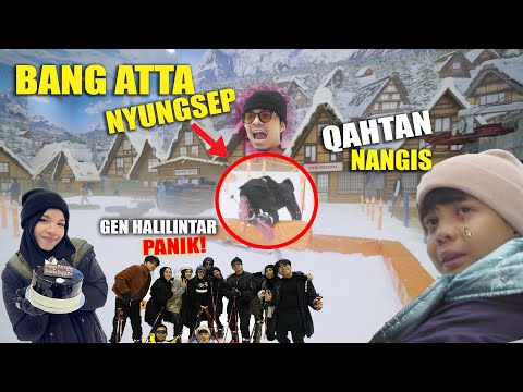 ULTAH SALEHA DI SALJU ATTA NYUNGSEP QAHTAN NANGIS GEN HALILINTAR PANIK...