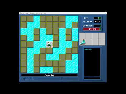 Chip's Challenge CCLP4 Level 83 (Frozen Over) - 465 seconds