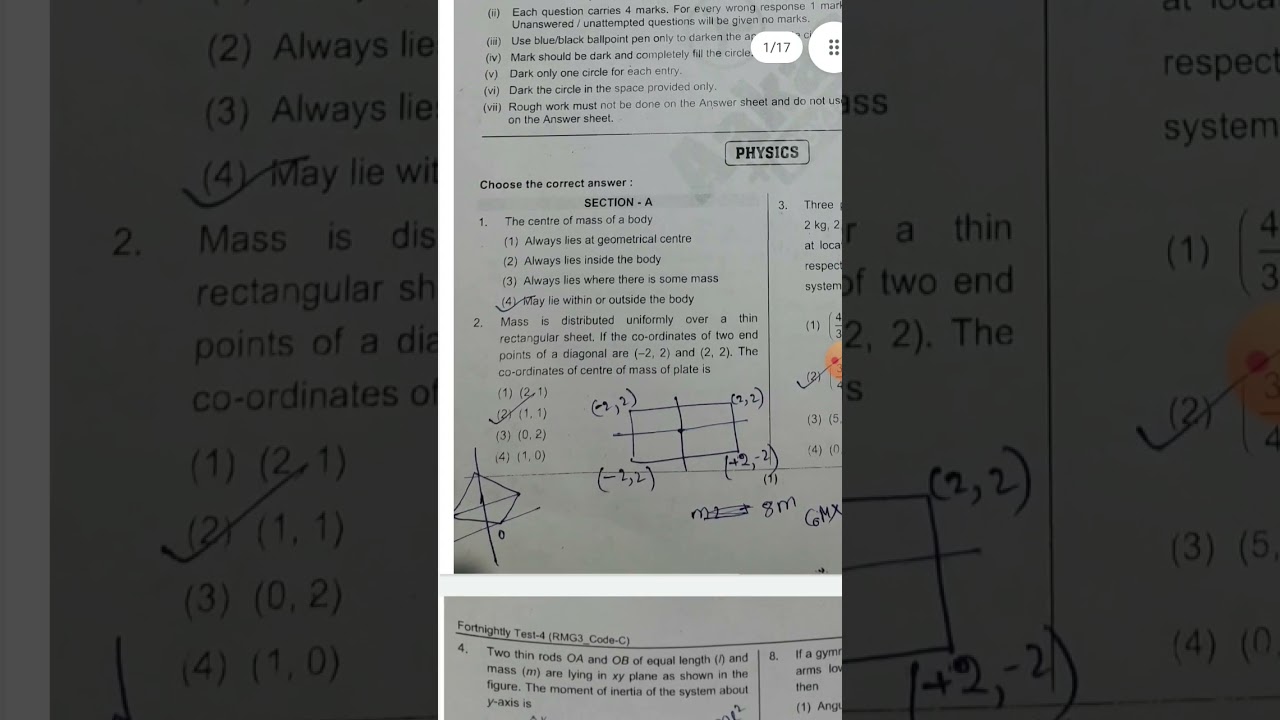 Ft-04 test paper  for RM Batch Neet 2022/ #crack neet