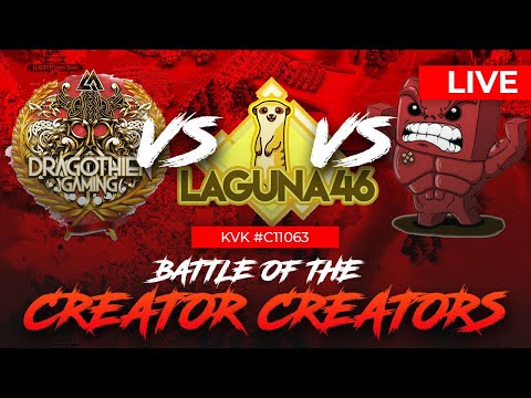 🔴 Dragothien vs Fleisch vs Laguna46 KvK Battles!!! - Battle of the Content Creators