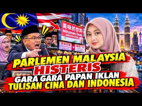 PARLEMEN MALAYSIA HISTERIS GARA GARA PAPAN IKLAN TULISAN CINA DAN INDONESIA