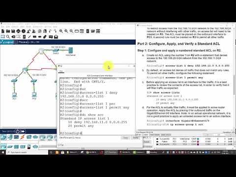 5.1.8 Packet Tracer - Configure Numbered Standard IPv4 ACLs