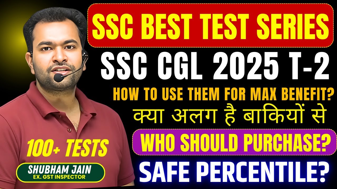 SSC CGL Tier-2 Best Mock Test Series 🚀 | Safe score| How to use to boost score| Shubham Sir