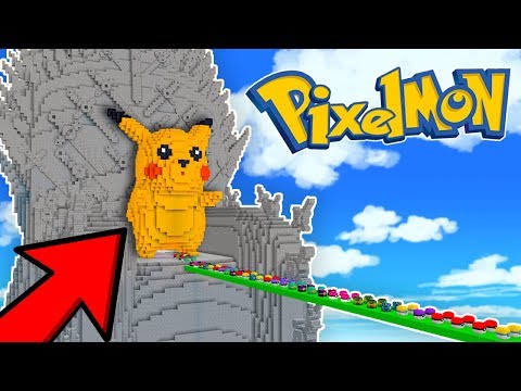CHALLENGE OF LUCKY BLOCKS IN GIANT  KING PIKACHU😍😱 - ALL THE LUCKY BLOCK PIXELMON MINECRAFT MOD