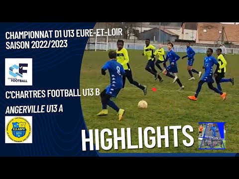 Championnat U13. Angerville U13A vs C'Chartres football U13B. Victoire du C'CHARTRES 4 à 1.