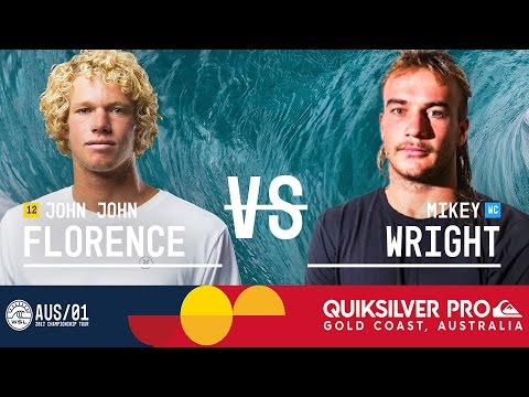 John John Florence vs. Mikey Wright - Quiksilver Pro Gold Coast 2017 Round Three, Heat 6
