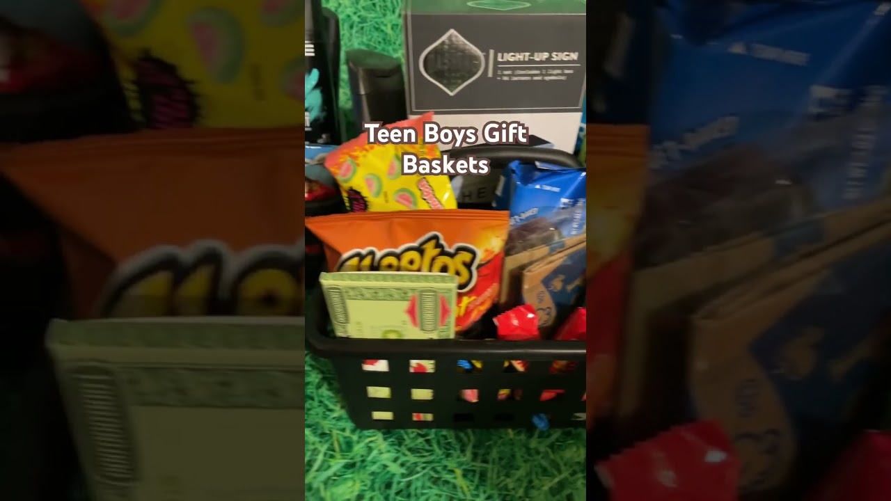 TEEN BOYS GIFT BASKETS #giftbasket #diy #boys #teens #christmas